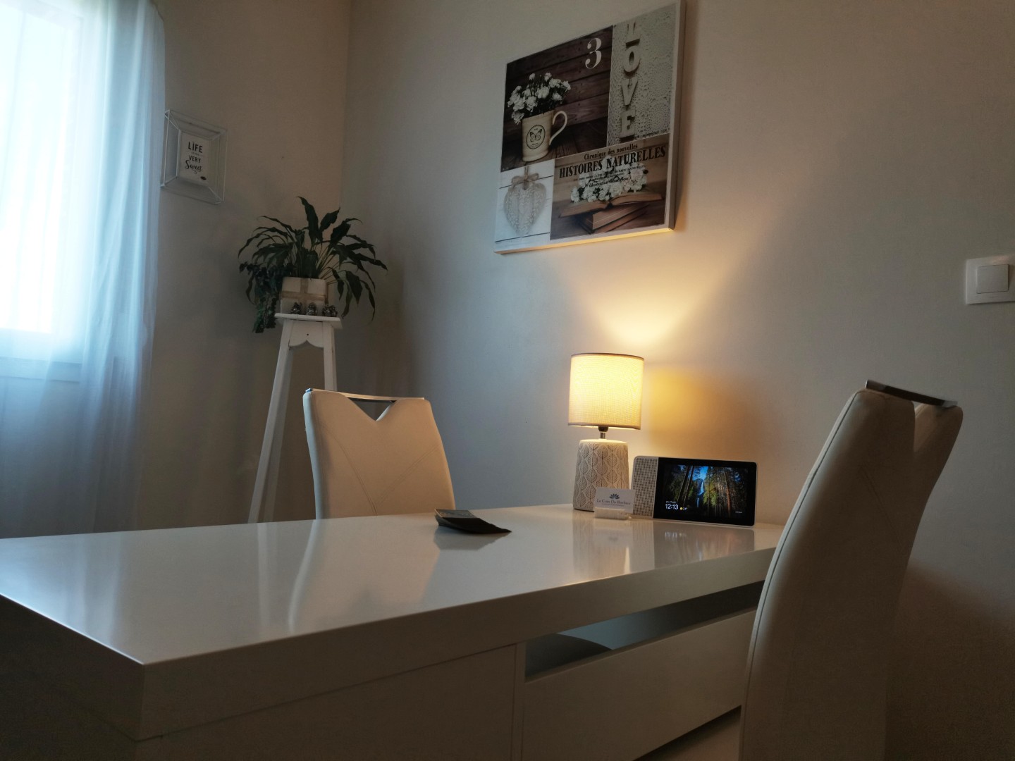 Photographie de l'espace d'échanges, et de guidance. Un bureau charleureux.